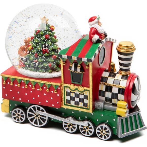 Train Snow Globe and Music Box, Christmas Decorations for Living Room